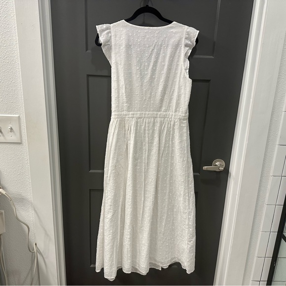 Loft midi eyelet white wrap dress - Picture 2 of 4